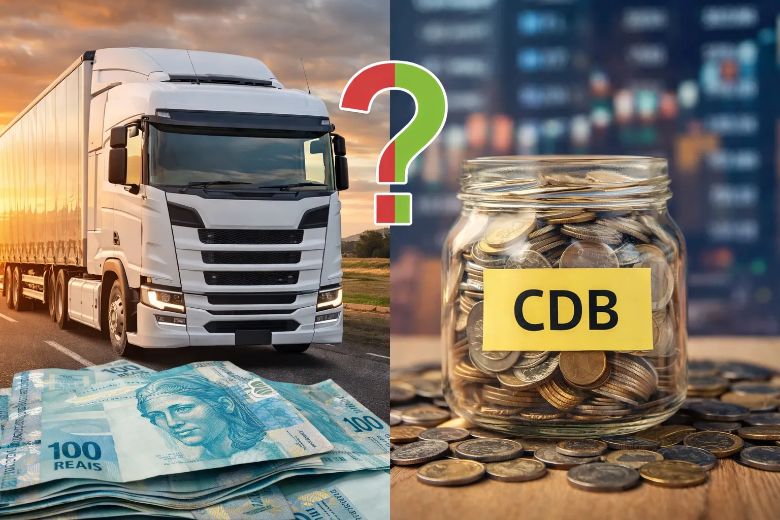 Comprar um caminhão à vista ou investir no CDB? Entenda qual traz mais retorno