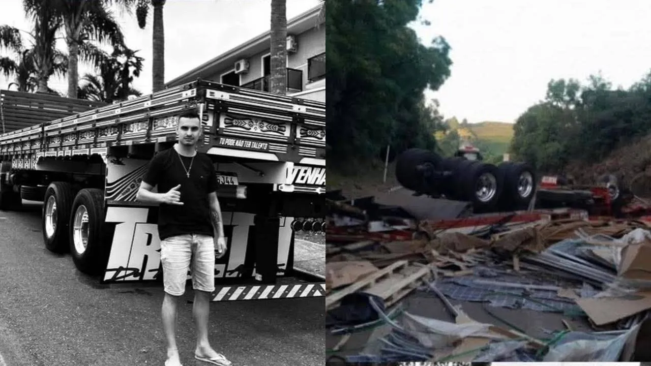 Jovem caminhoneiro de 25 anos morre após tombamento na BR-285 no RS
