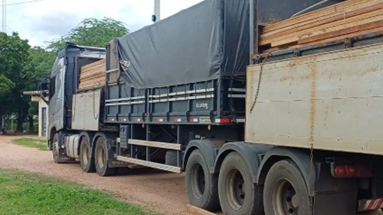 Caminhão é parado na BR-316 e detalhe na rota acaba em apreensão de madeira