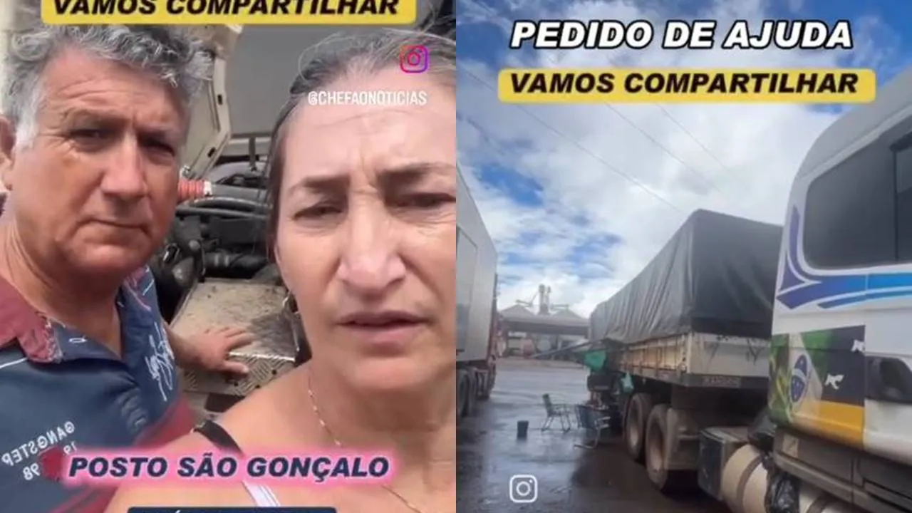 Casal pedindo ajuda para voltar pra casa