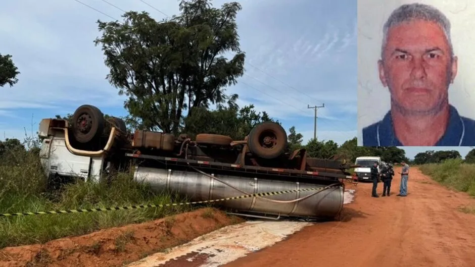 Caminhoneiro de 53 anos morre em acidente em Nova Andradina