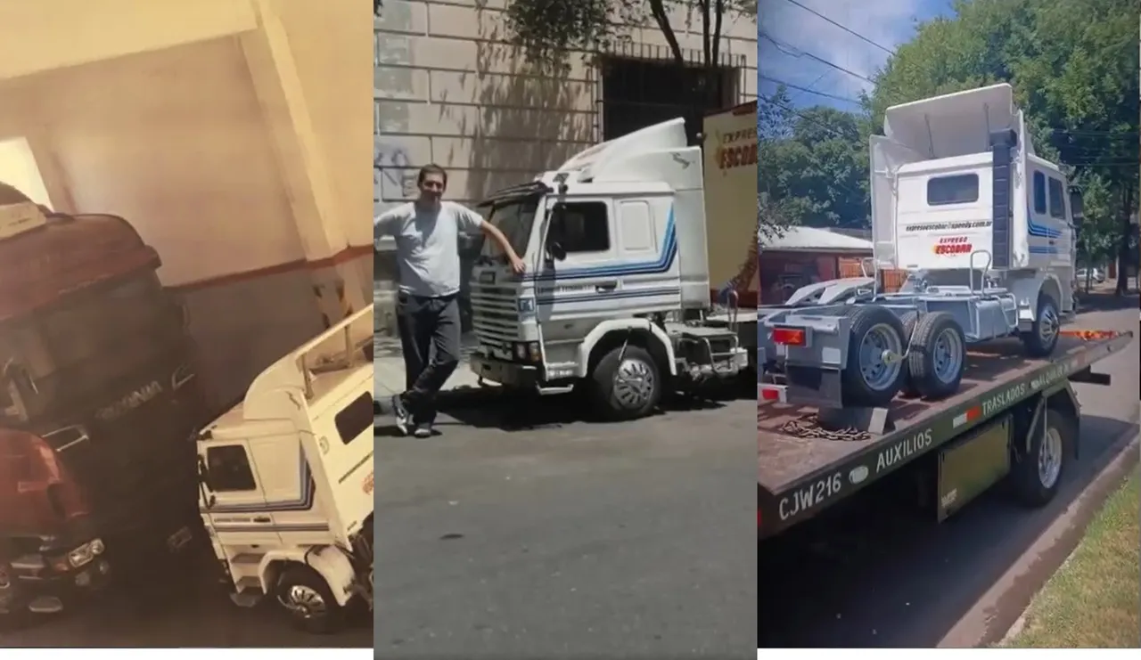 Mini Scania 113 com motor de Peugeot mostra que paixão por caminhão não tem tamanho