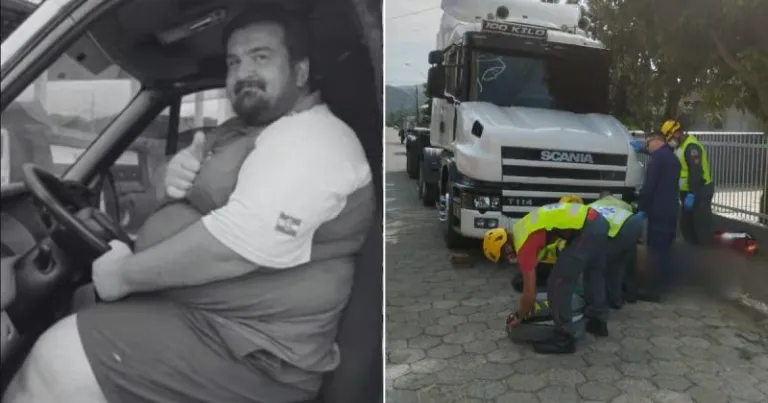 Caminhoneiro morre após ser atropelado pelo próprio caminhão na frente de casa