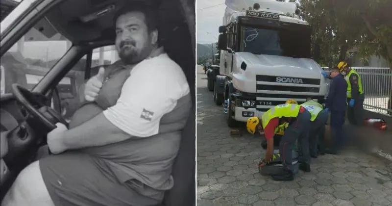 Caminhoneiro morre após ser atropelado pelo próprio caminhão na frente de casa