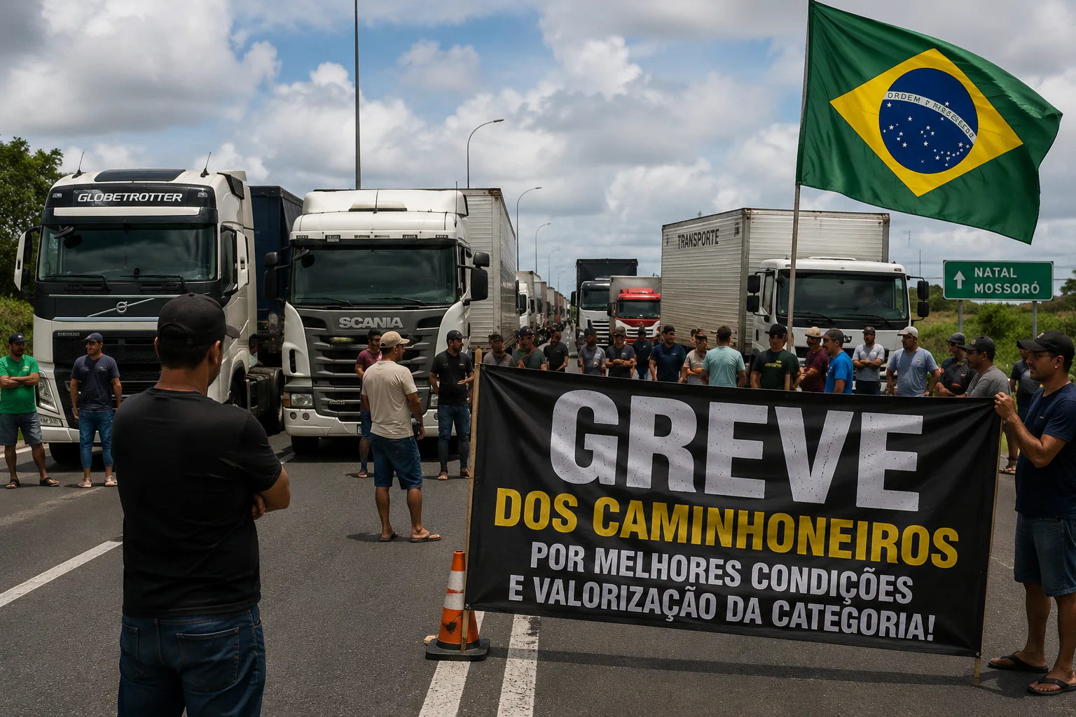 Greve dos caminhoneiros no RN é suspensa após pressão por reajuste maior