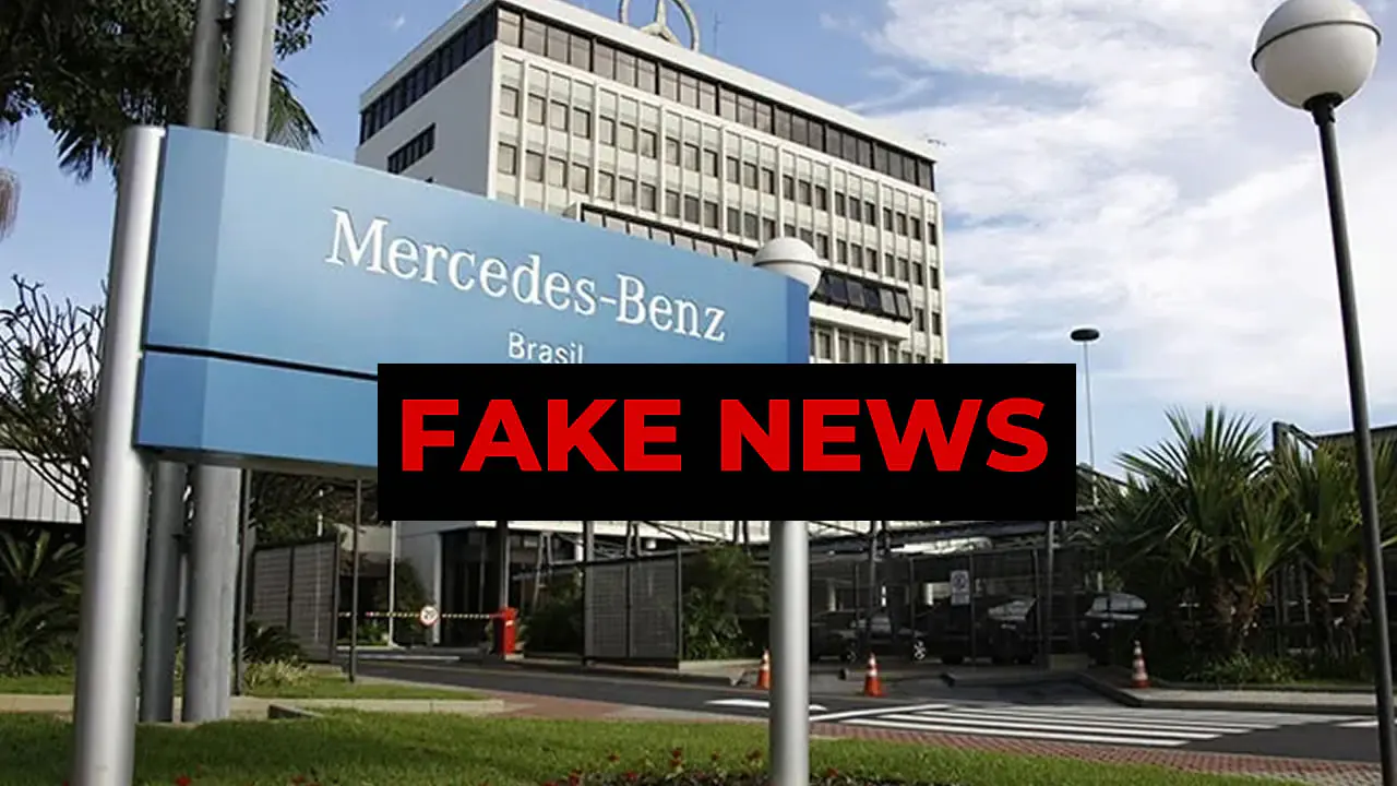 Noticia que garante que a Mercedes Benz deixará o Brasil é falsa.
