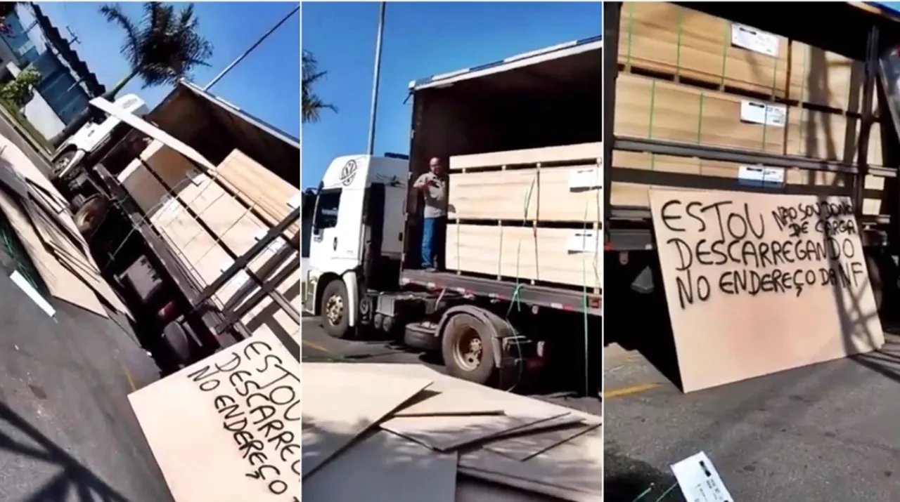 O que pode acontecer com o caminhoneiro que joga a carga no chão e quem paga a conta ?