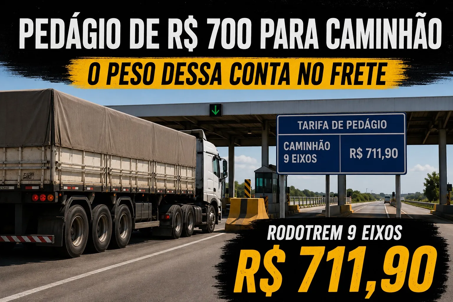 Pedágio de R$ 700 para caminhão mostra por que o frete está cada vez mais apertado