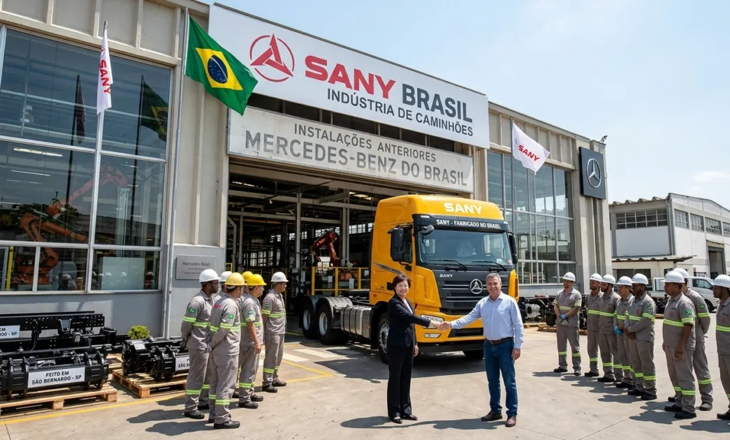 Chinesa Sany assume antiga fábrica da Mercedes-Benz e vai produzir caminhões no Brasil