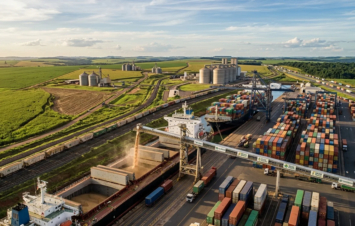 Exportações do agro batem US$ 16,6 bilhões e soja lidera embarques do Brasil