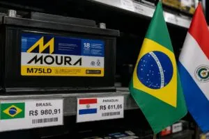 Bateria Moura 75Ah revela diferença de preço entre Brasil e Paraguai