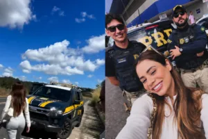 Cantora Lexa enfrenta pane em van e pega carona com PRF no Piauí