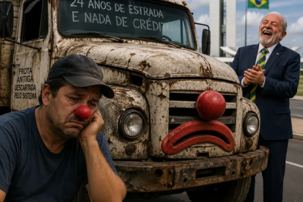 Lula rindo do caminhoneiro
