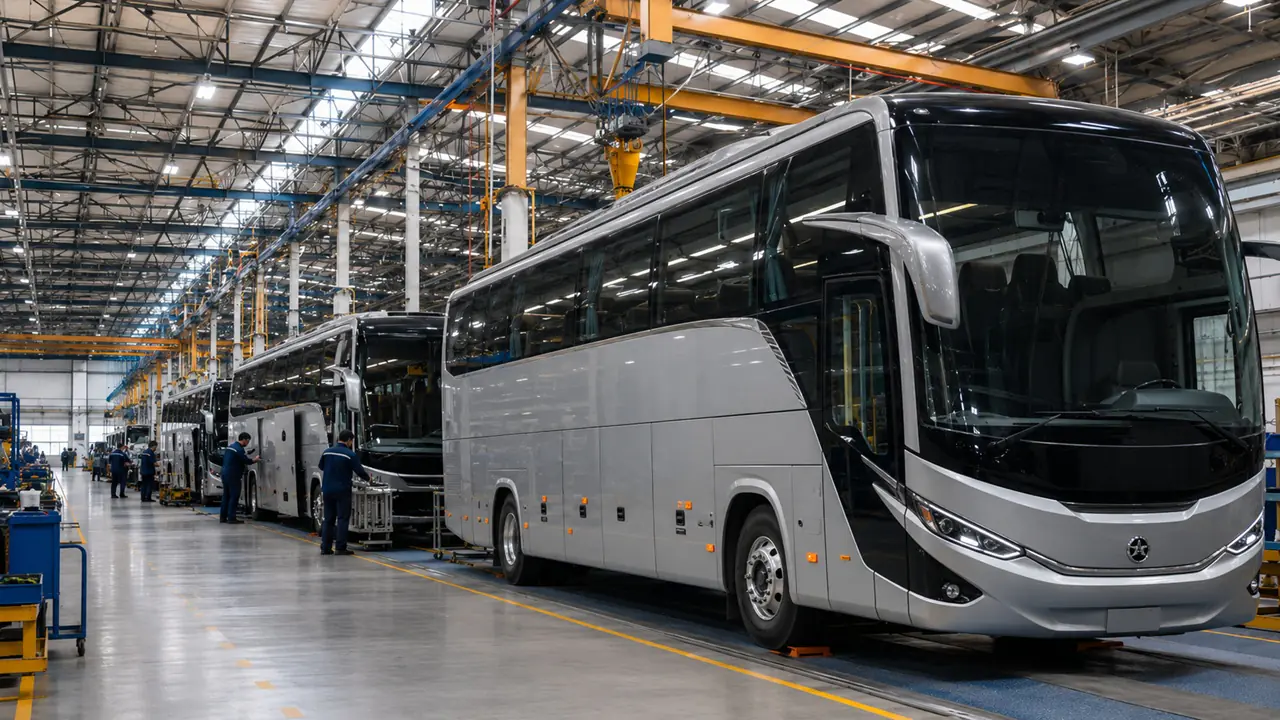 Marcopolo produz cerca de 15 mil carrocerias por ano e leva ônibus do Brasil ao mundo