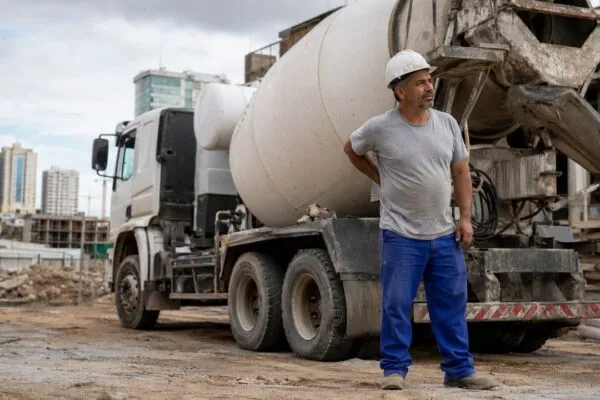 Motorista de betoneira ganha indenização após lesão na coluna