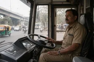 Motorista de ônibus na Índia pode trabalhar até 15 horas e ganhar a partir de R$ 850 por mês