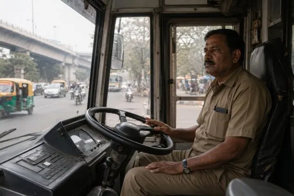 Motorista de ônibus na Índia pode trabalhar até 15 horas e ganhar a partir de R$ 850 por mês