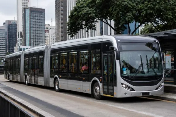 Ônibus urbano de R$ 4,5 milhões impressiona pelo tamanho e pela tecnologia no Brasil